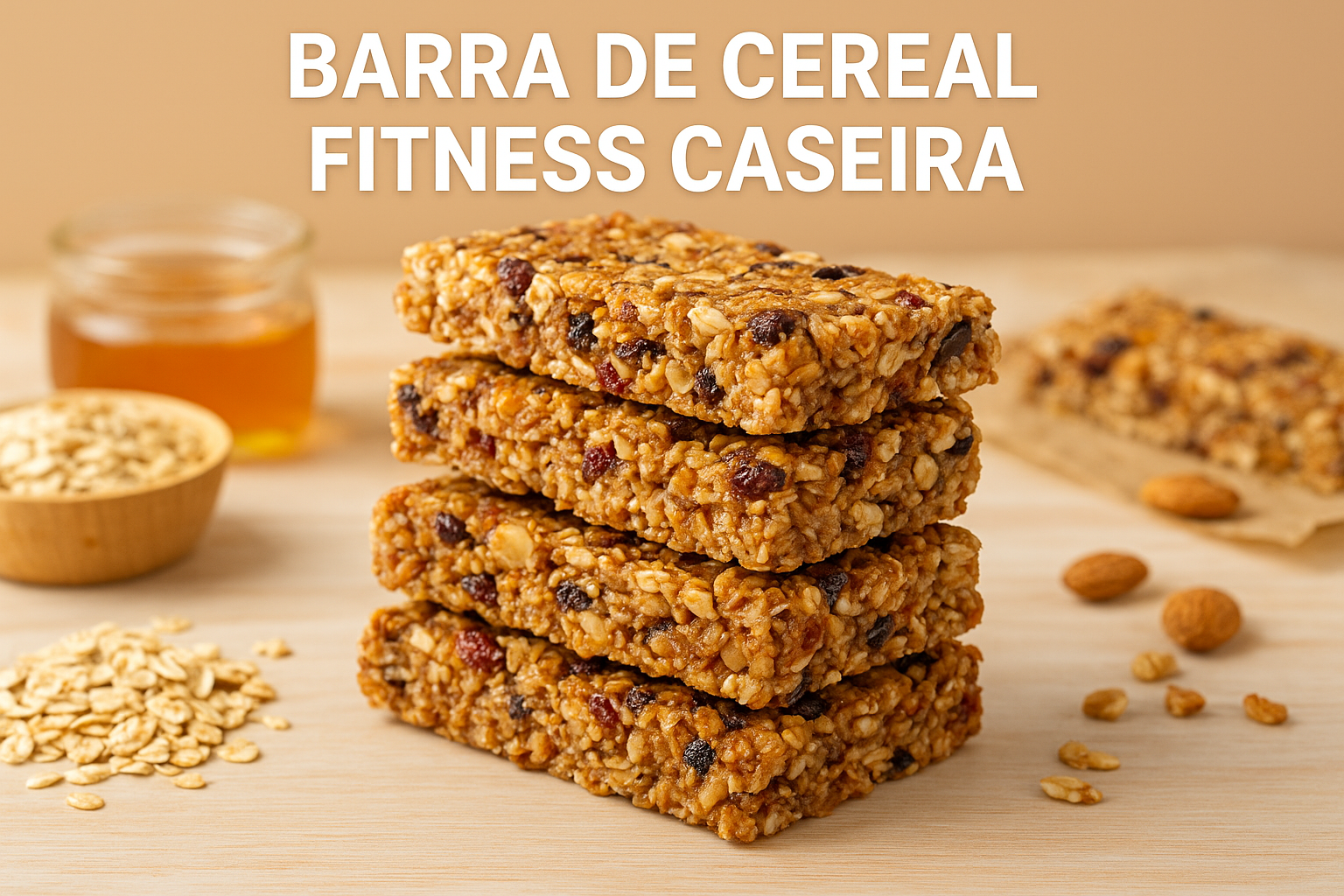 Barra de cereal caseira fitness Super Saudável