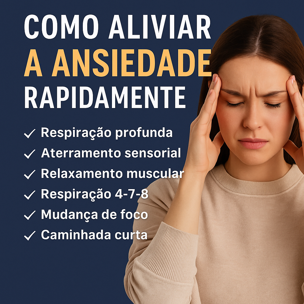 Leia mais sobre o artigo Como Alivia a Ansiedade Rapidamente: Guia Completo com Técnicas que Funcionam