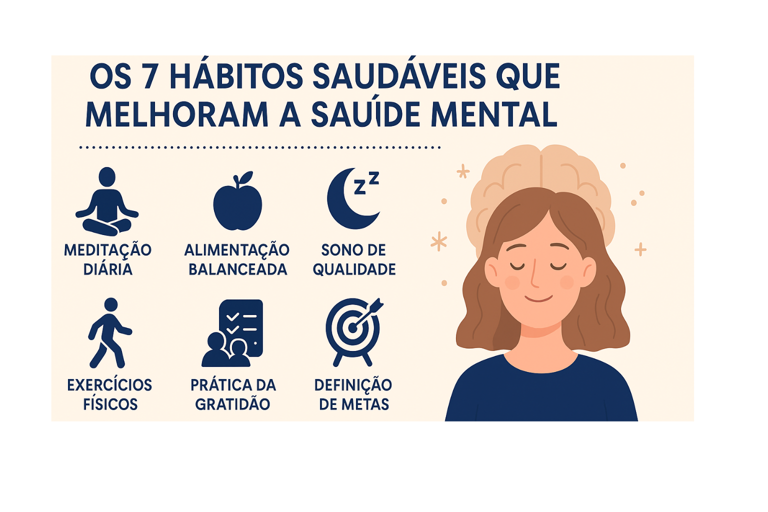 os 7 hábitos saudáveis ​​que melhoram a saúde mental,